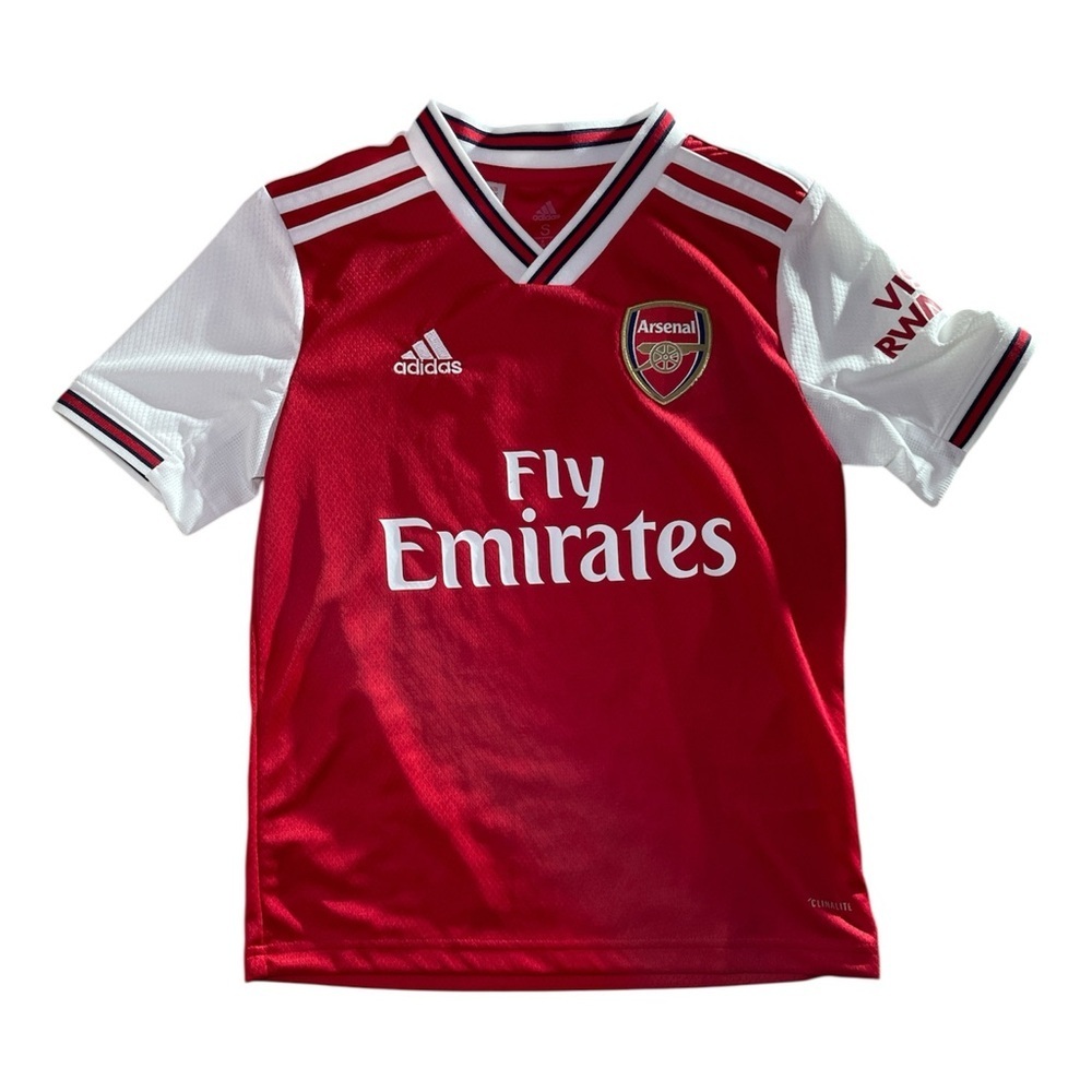 Adidas Arsenal FC Official 2020-2021 Kids Red and White Home Soccer Jersey sz M